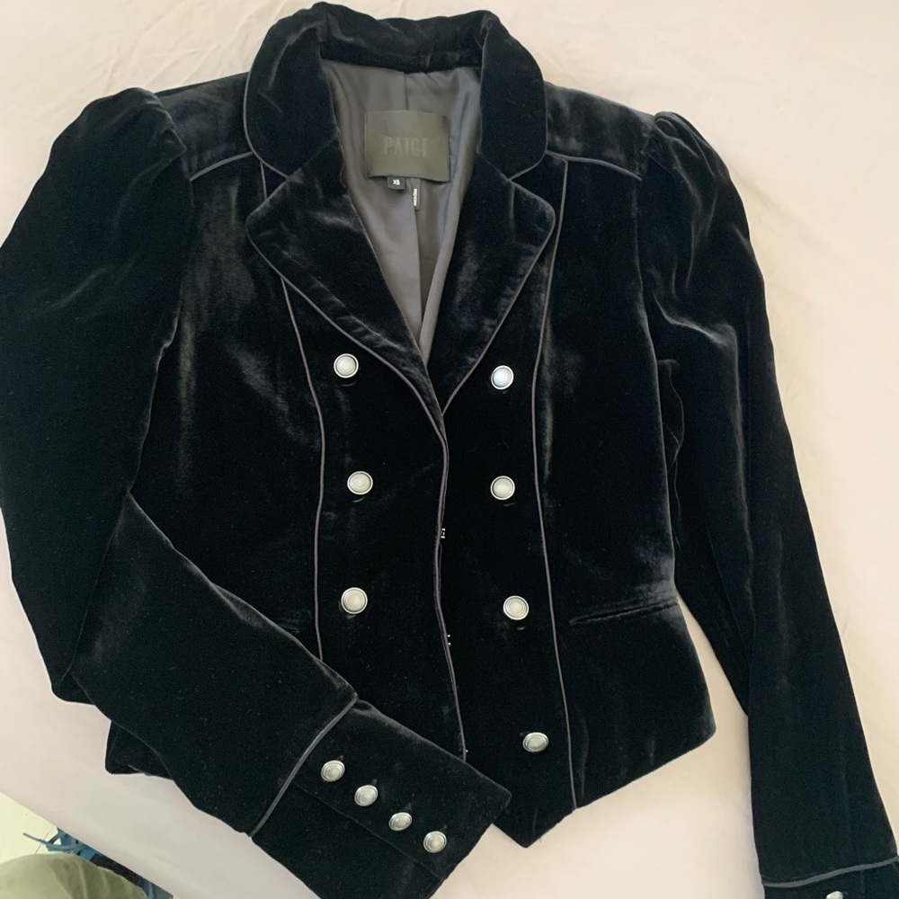 Paige black velvet jacket
